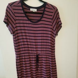 Midrise dress, drawstring waist